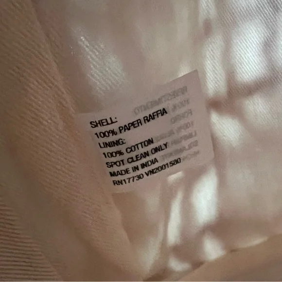 New Universal Thread Spritz Tote Bag Red Woven Paper Straw Crochet Purse Raffia - Picture 11 of 11